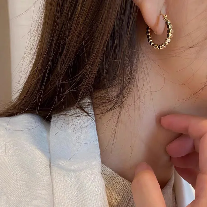 2020 новый золотой серебряный Цветной Круг круглые серьги кольца для женщин модные