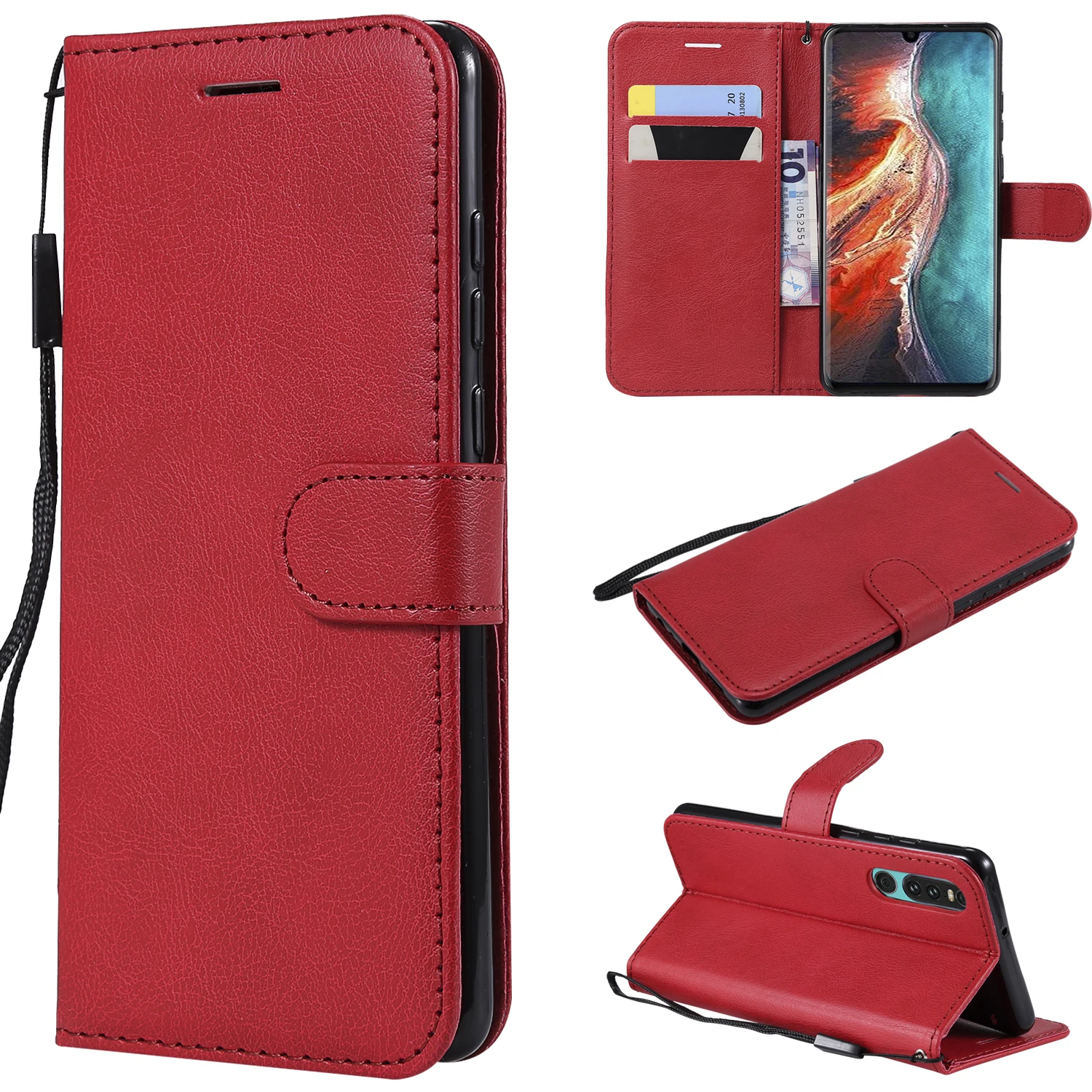 Кожаный чехол-книжка для huawei P30 P20 Pro mate 30 20 10 Lite P Smart Y5 Y6 Y7 Y9 чехол с ремешком