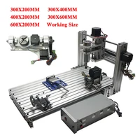 diy cnc 3060 3040 3020 4020 6020 5axis 4axis 3axis wood engraving machine 400w usb milling lathe metal router aluminum frame kit
