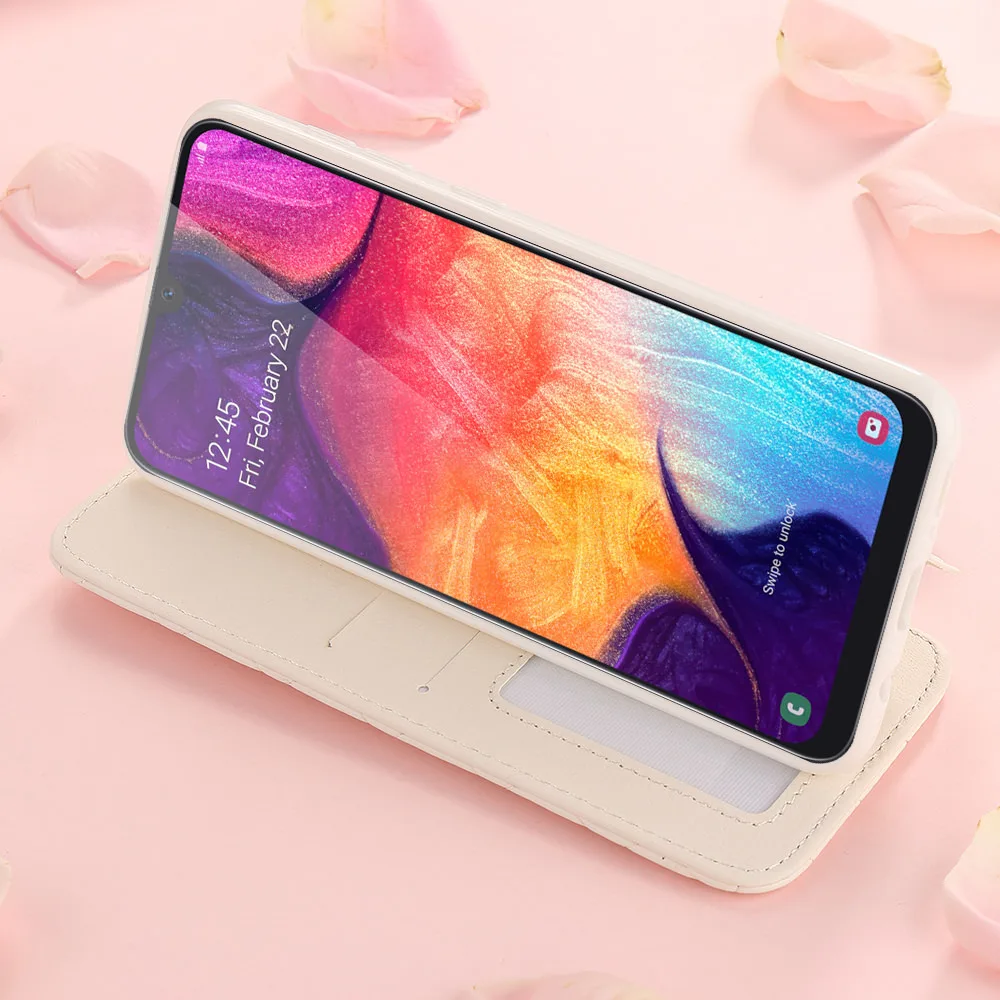 Чехол бумажник для Samsung Galaxy A71 A41 A70 A50 A30 A20 A8 A7 A6 A5 A3 J6 J4 Plus кожаный|Бамперы| |