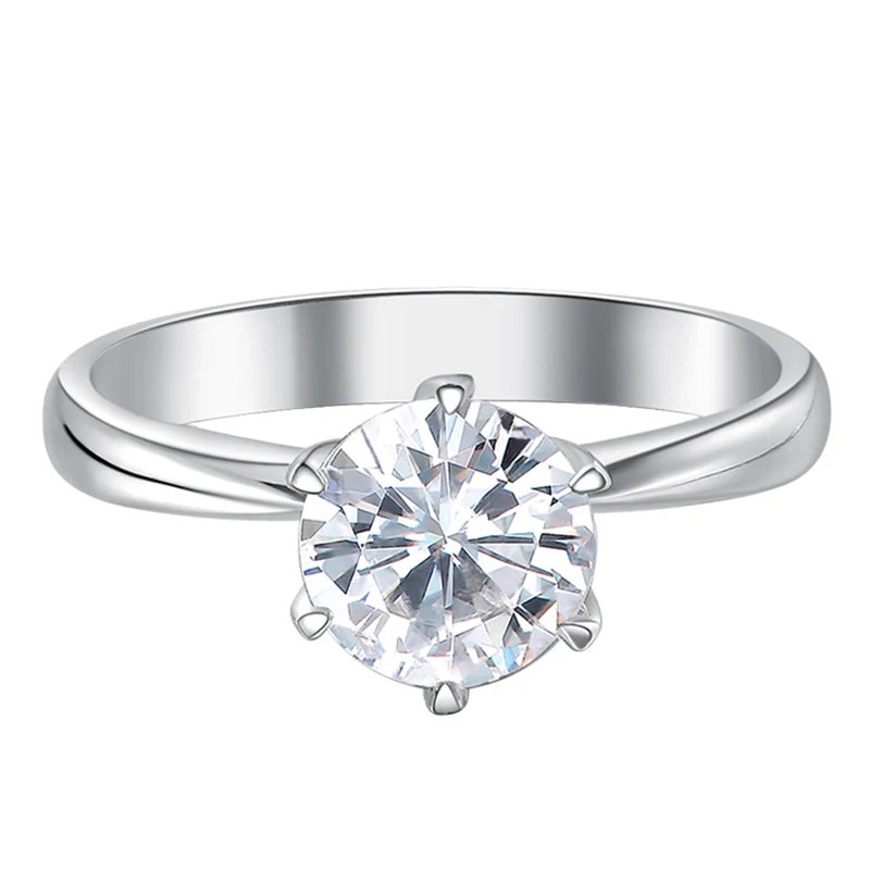 

Original Design Sterling Silver 925 Rings Women 1 Carats Diamond Luxury Exquisite Jewelry Engagement Wedding Birthday Gift