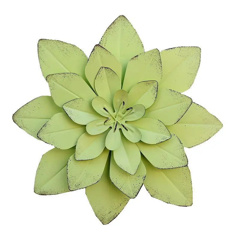 

Metal Flower Wall Decoration Art Ornaments Flower Wall Art That Can Be Hung on the Porch of the Living Room (Green)