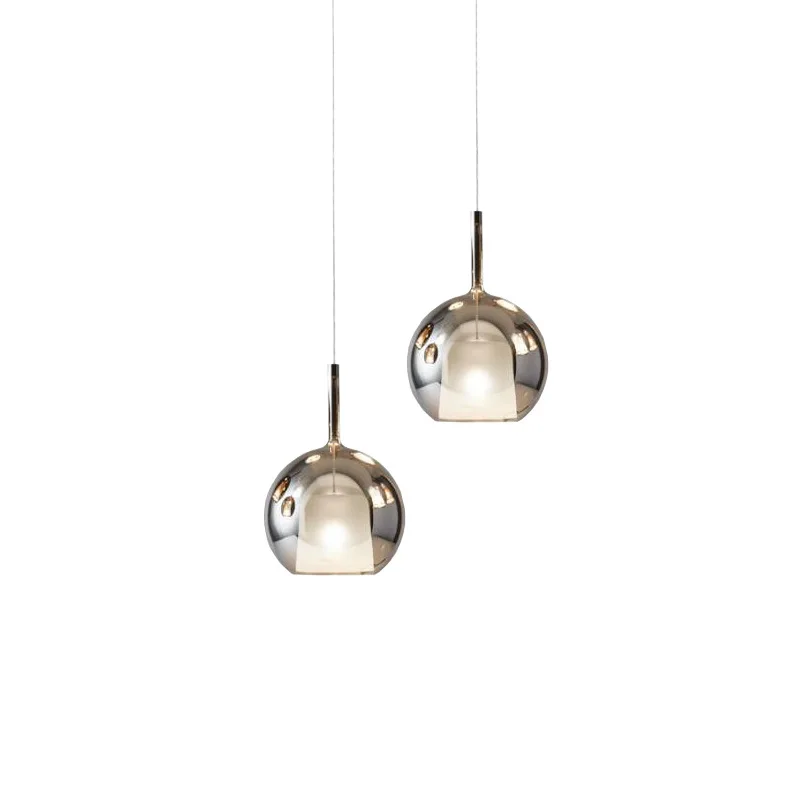 modern restaurant pendant lights Nordic minimalist art creative bar single head glass pendant lamp