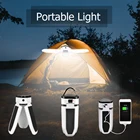 Туристический Переносной Фонарь, светодиодный перезаряжаемый светильник, лампа для экстренного освесветильник кемпинга с мощным питанием от солнечной батареи или Usb