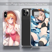 summer sexy anime girl phone case transparent for iphone 13 12 11 pro mini xs max 8 7 6 6s plus x se 2020 phone case