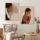 Картина на стену в стиле бохо с изображением индуистской женщины Дези, постер с тамильским тигром, Картина на холсте, домашний декор