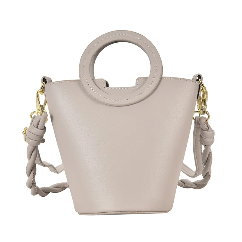 

Branded Handbags For Women Pu Leather Bucket Totes Bag Luxury Women Crossboy Bag High Quality Solid Color Lady Shoulder Bags