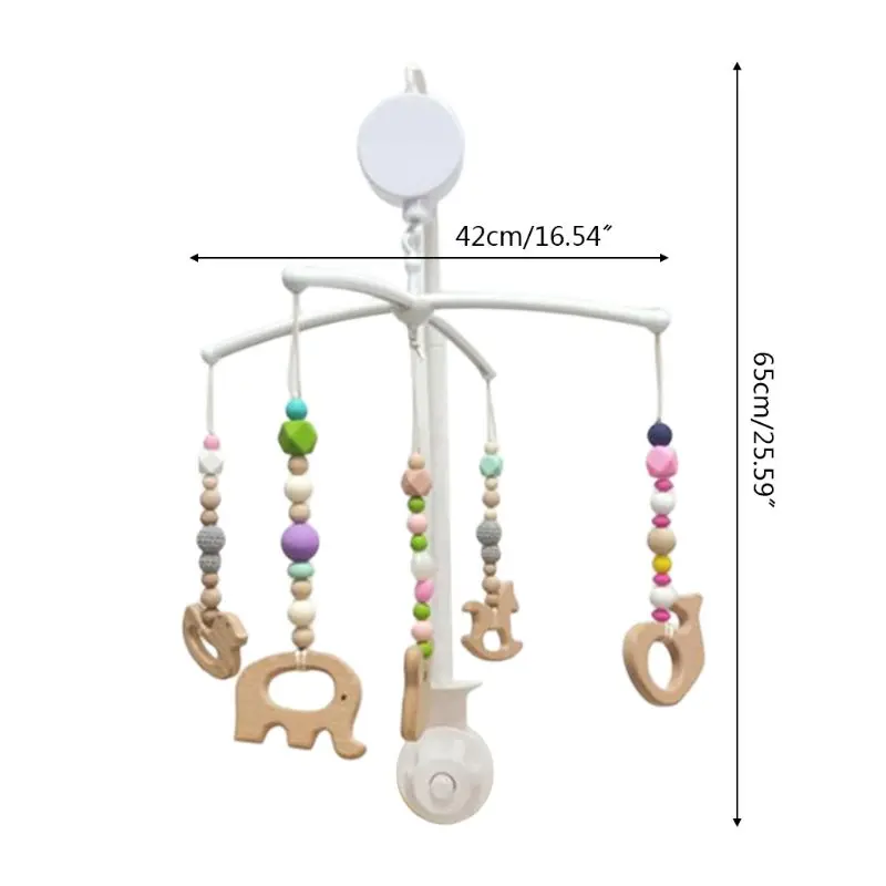 

Baby Crib Musical Mobile Rattle Plush Pendant Bed Bell Wind Chimes Toy Decor