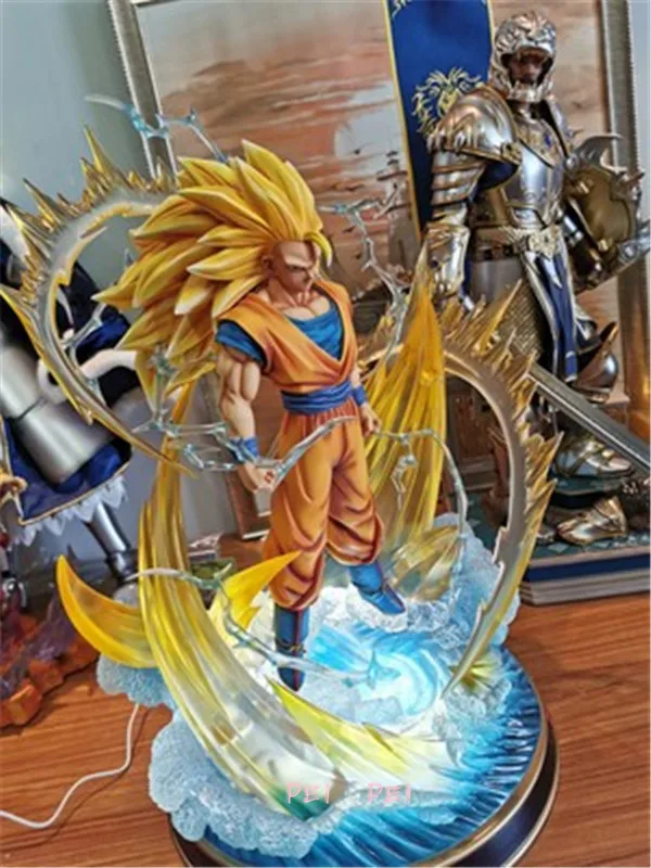 Аниме статуя Драконий жемчуг Супер Saiyan 3 Сон Гоку полная длина портрет ограниченная GK бюст фигурка Коллекционная модель игрушки p1655