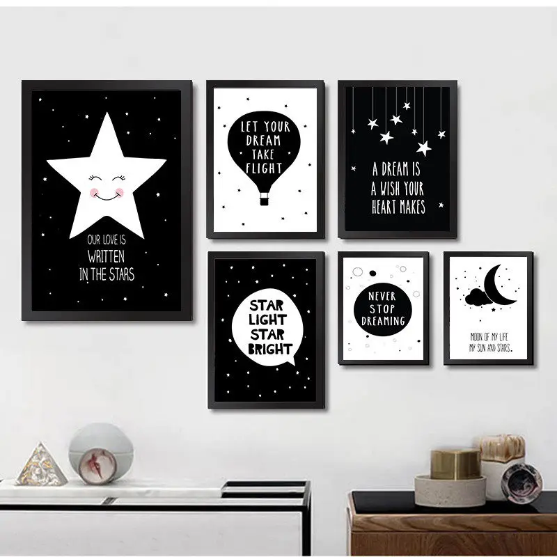 Настенный постер для детской комнаты маленькая звезда детская Картина на холсте