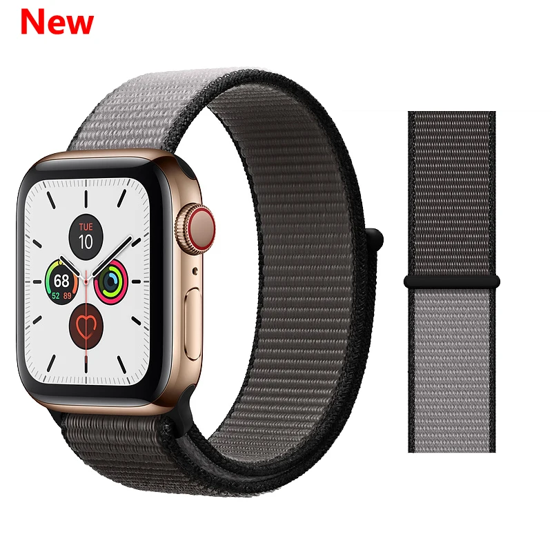 Anchor Gray Спортивный ремешок-петля для apple watch 4, 5, 3, 44 мм, 40 мм, correa, 42 мм, 38 мм, iwatch, браслет, дышащий, apple, Аксессуары для часов - Цвет ремешка: Anchor Gray