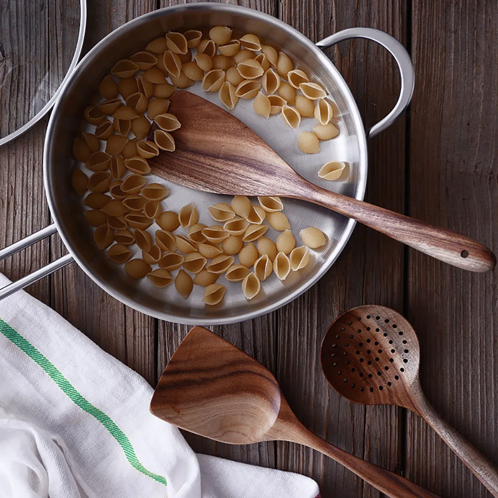 Набор деревянных кухонных принадлежностей GEEKHOM термостойкая кухонная утварь