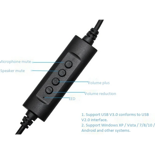 USB наушники колл центра с Шум микрофон функцией шумоподавления для PC Офис