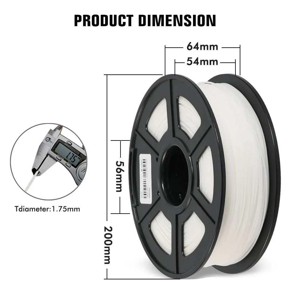SUNLU PCL 3d Filament 1.75mm 1KG Low Temperature 3D Pens Filament Refills Dimension Accuracy +/-0.02 MM 3D Printing Materials