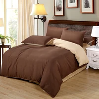 double color brown gold flat sheet bedding set duvet cover set pillowcase twin single size bed set