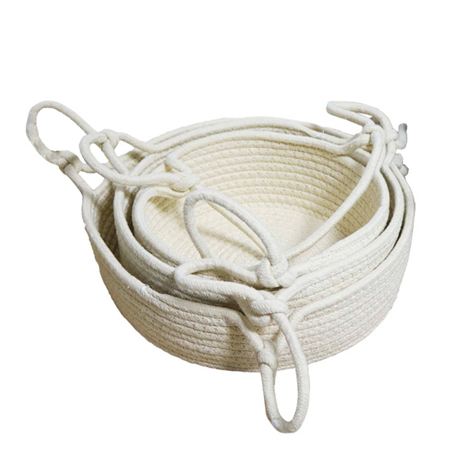 

Toys Kitchen Storage Living Room Space Saving Woven Basket Hanging Fruit Vegetable 3 Layer Nordic Home Retro Braided Snacks