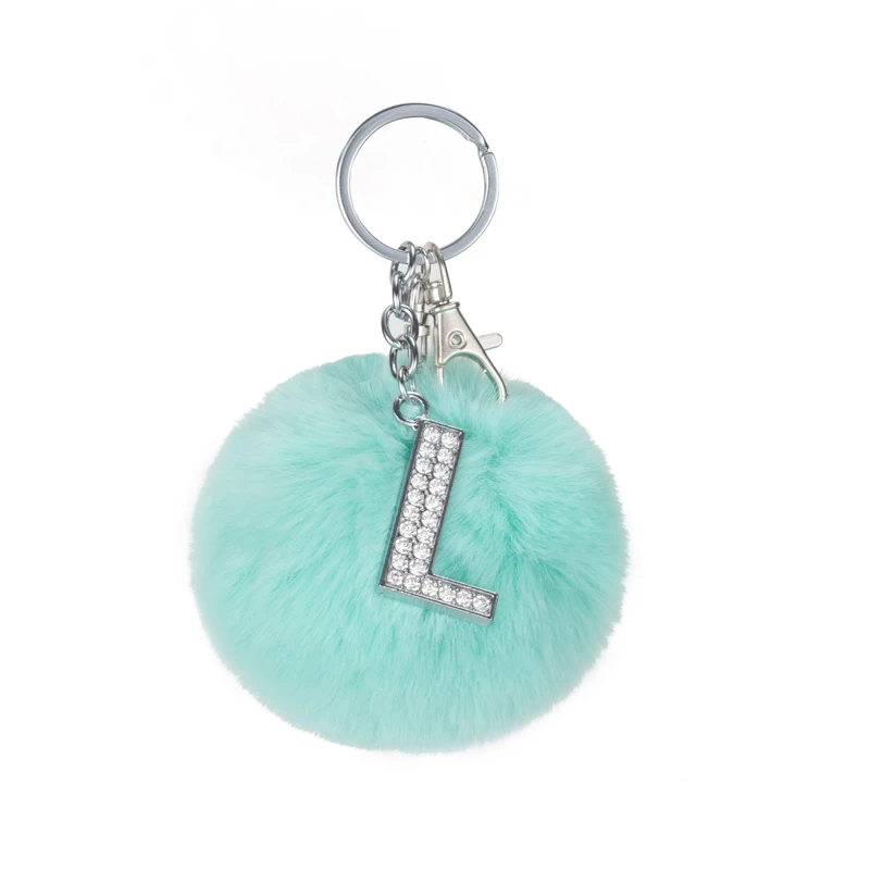 TRJE пушистый многоцветный помпон Искусственный Кролик брелок в форме меховых