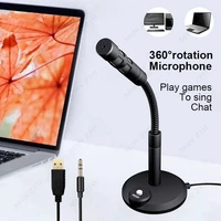 usb desktop microphone mini notebook computer 3 5mm microphone studio speech mic stand holder for pc