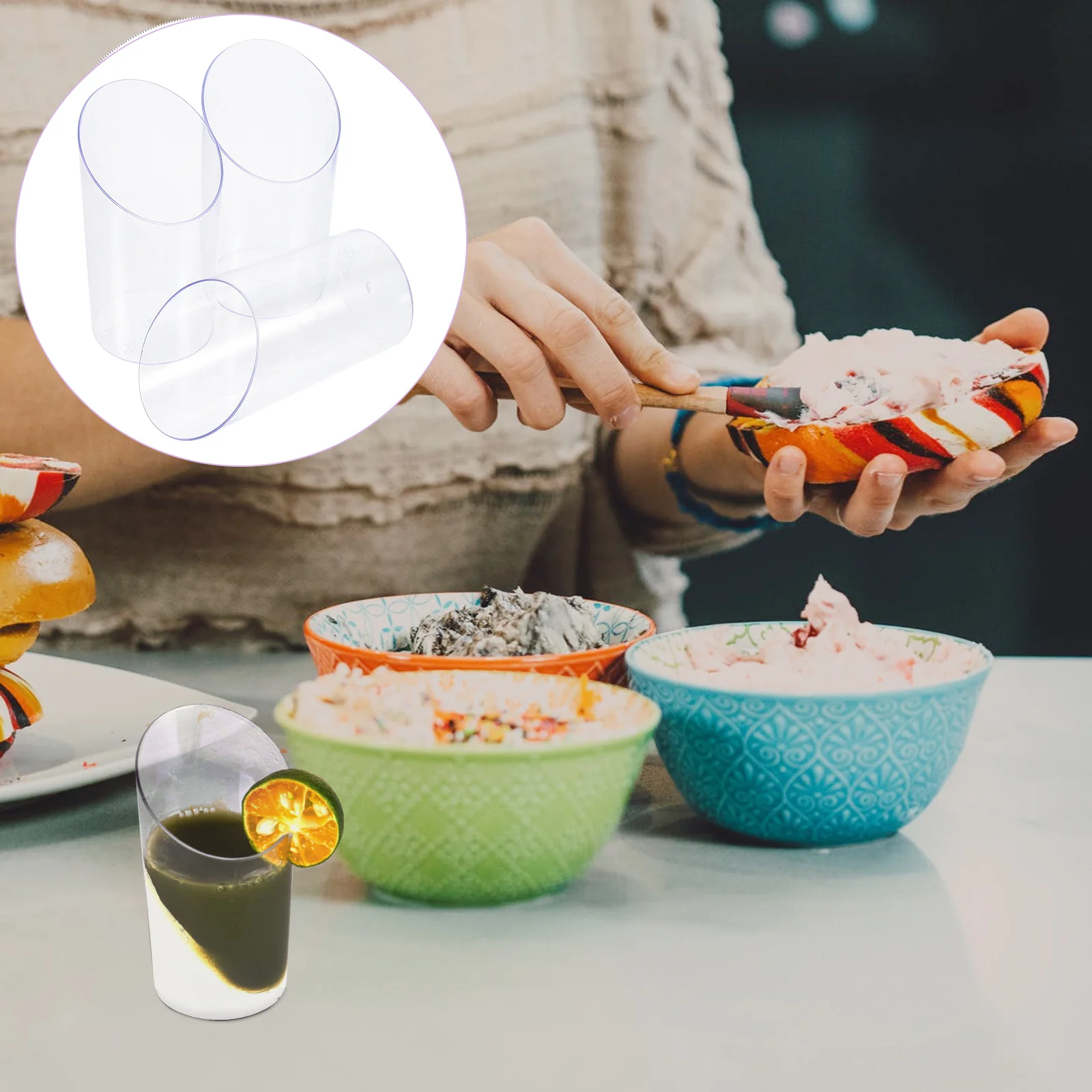 

Одноразовые чашки для десертов, 30 шт., чашки для желе, чашки для Мусса (65 мл)