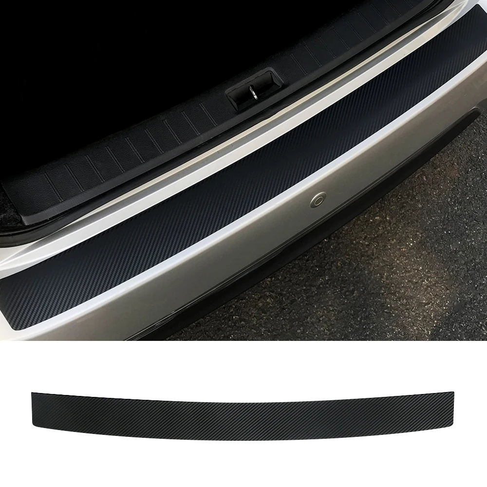 

Защитная пластина для багажника автомобиля, защитные наклейки для заднего бампера из углеродного волокна для Kia Sportage Rio Lexus RX Lada Land Rover, автом...