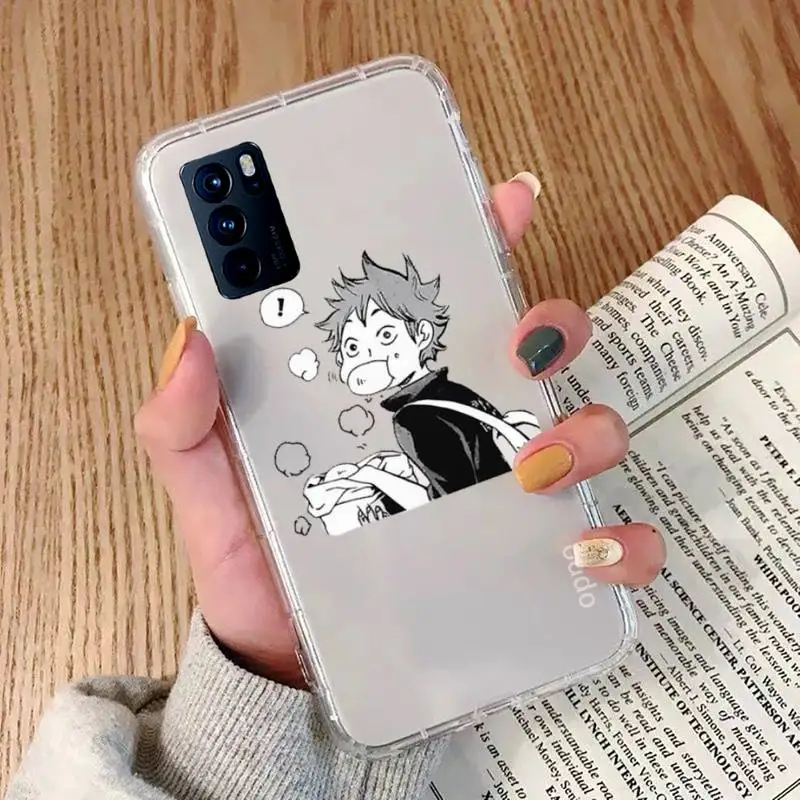 

Oya Haikyuu Japan Anime Phone Case Transparent For OPPO RENO 2 5 Z PRO GTneo REALME Q2 GT 11 FINDX 2 PRO RealmeV 3 5 K7X