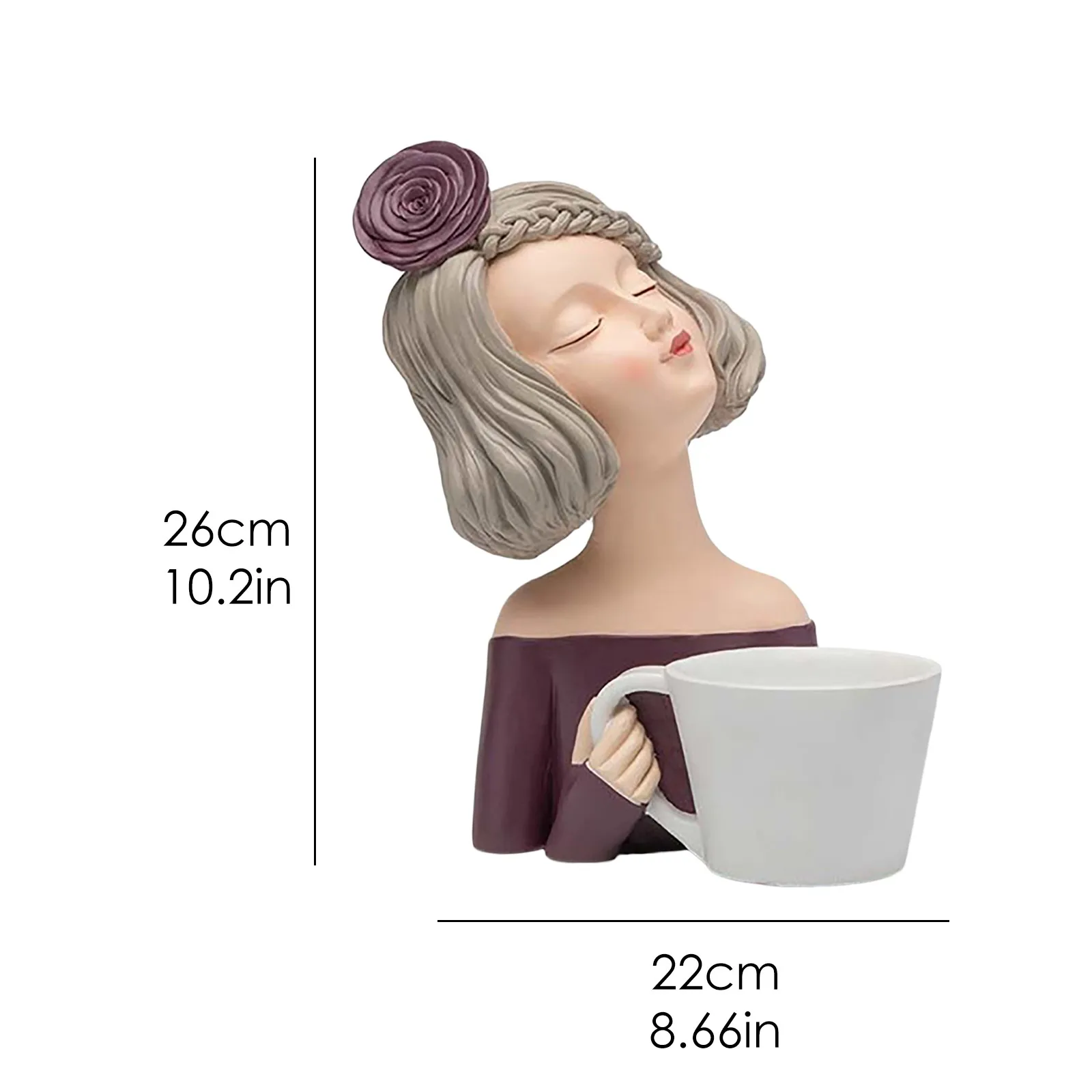 

Creative Girl Home Decoration Girl Figurines Resin Statues Ornaments Bedroom Living Room Desktop Decoration #40