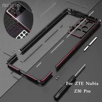 metal bumper frame for nubia z30 pro case aluminum dual color luxury metal phone cover carmera protector accessories