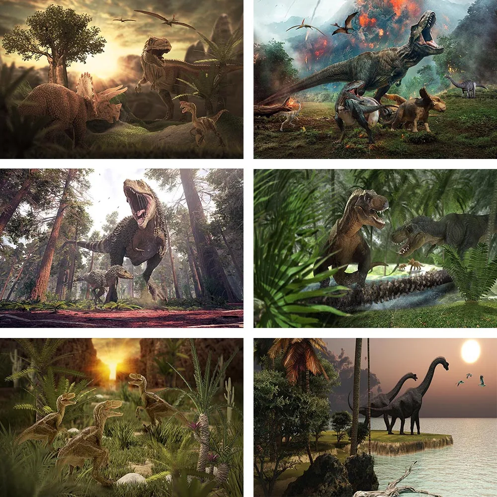 

Mehofond Dinosaur World Jungle Forest Birthday Party Wallpaper Baby Boy Photography Backgrounds Backdrop Photo Studio Photocall