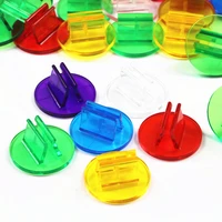 50piecesset 6 colors transparent plastic stand for 2mm paper card board games components card holder for game cards