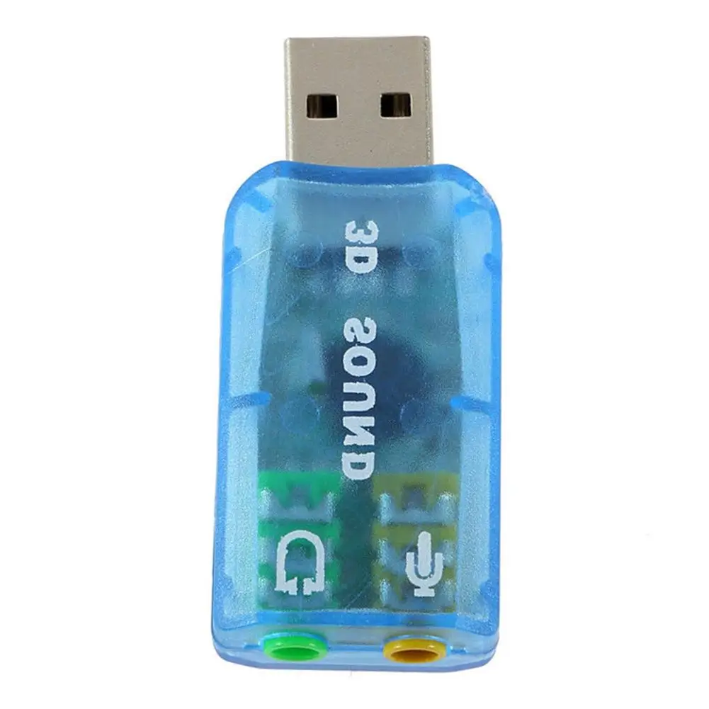 USB 1 Микрофон динамик объемный звук 7 CH 3D адаптер звуковой карты для портативных