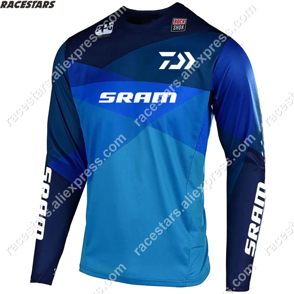 12 Быстросохнущая футболка с длинным рукавом для гонок на мотоциклах SRAM, Мужская командная одежда для мотоциклистов Crossmax, одежда для езды на велосипеде - Цвет: 12