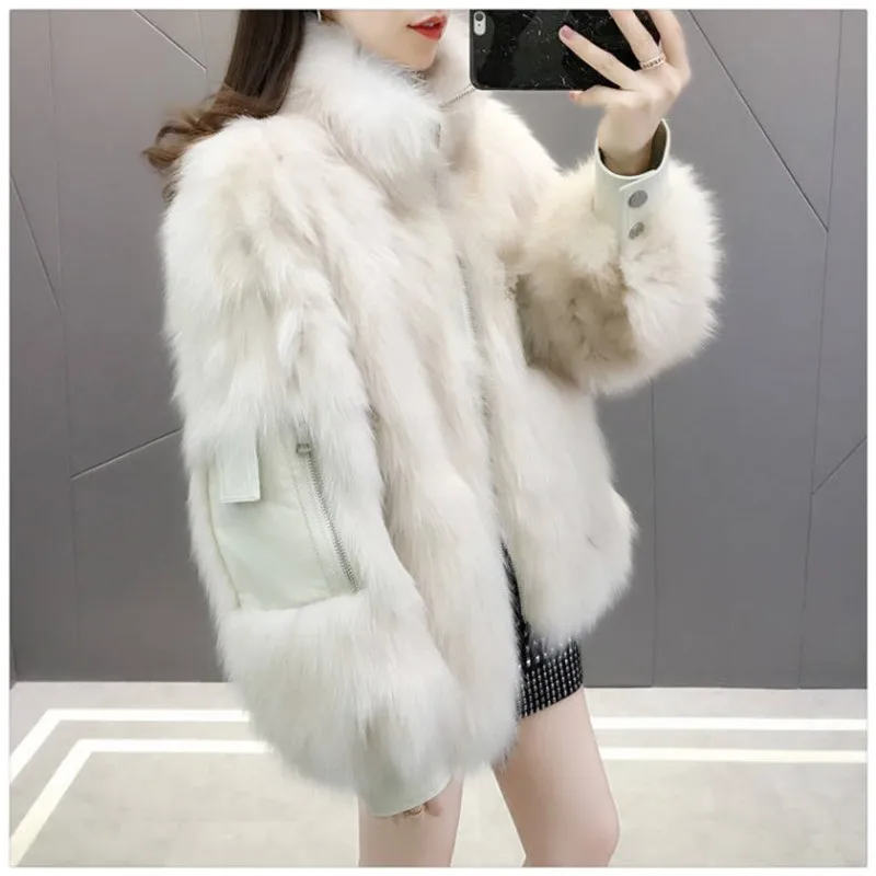 Модное женское пальто из искусственного меха осенне-зимние короткие куртки