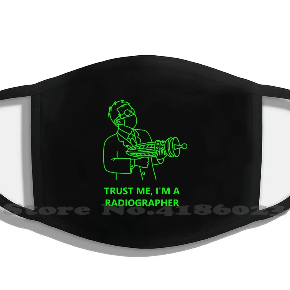 

Черная дышащая многоразовая маска для рта Trust Me, я радиограф, дизайн, рентгенография, научный будущий лазер, врач