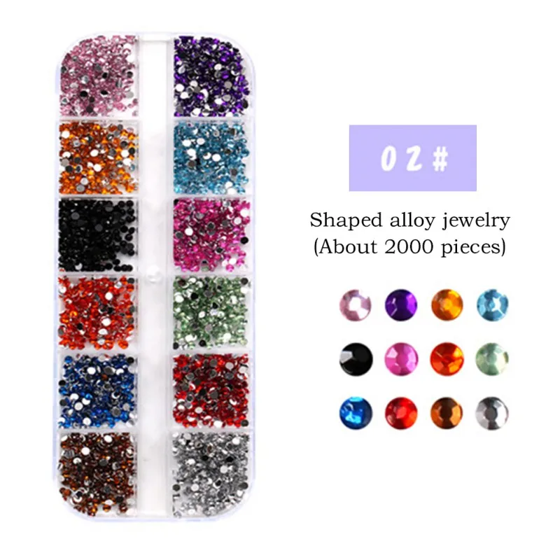 

New Nail Art Rhinestones Rose Gold Nail Rivets Studs Charms Nail Sequins 3D Nail Gems Decoration
