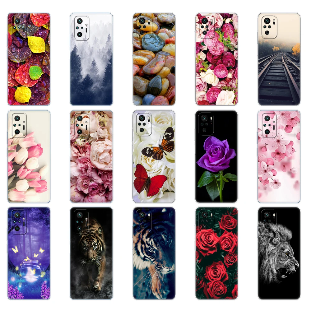 for xiaomi redmi note 10 10s case 4g 5g silicon soft tpu back on redmi note 10 pro global phone cover note10 s bumper etui funda free global shipping