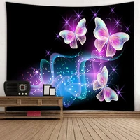 psychedelic butterfly tapestry hippie hanging wall cloth cheap art moon butterflies flower tapestries ceiling room deco