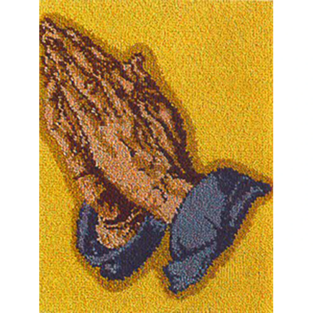 

Latch hook rug kits with Pre-Printed Pattern Cross-stitch Carpet embroidery Crafts for adults Home decoration Pray