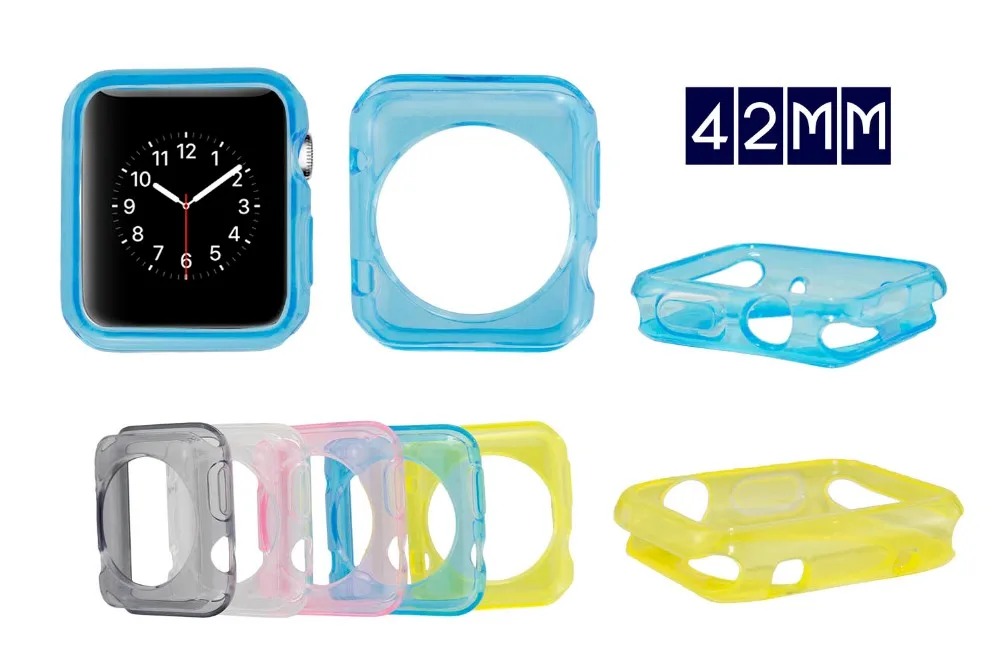 Мягкий силиконовый защитный чехол для apple watch 42 мм 38 мм apple watch 3 iwatch series 3 2 1 чехол для apple watch аксессуары