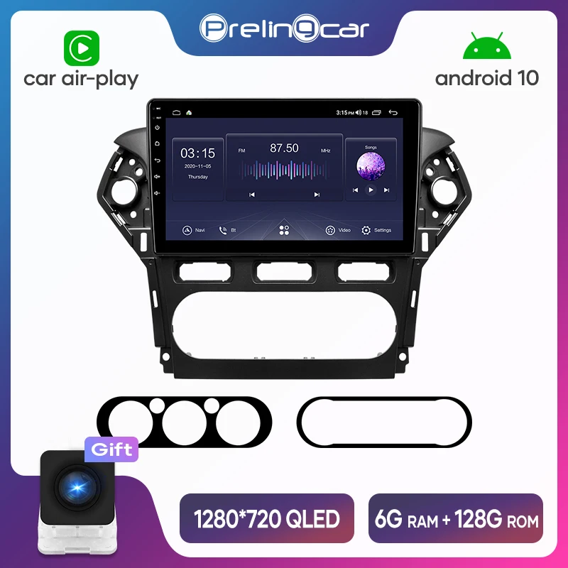 Автомагнитола Prelingcar Android 10 0 для Ford Mondeo 2011-2013 мультимедийный видеоплеер с