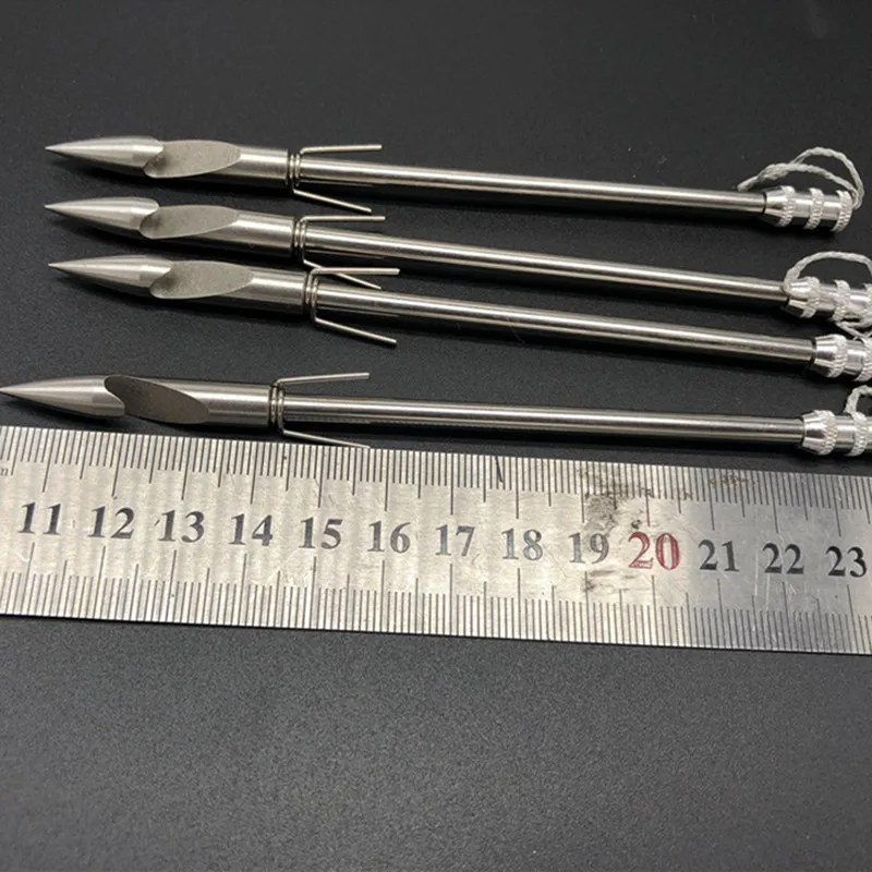 4 шт. рыбы Дротика 144 мм Нержавеющая сталь Рогатка наконечник стрелы головка для