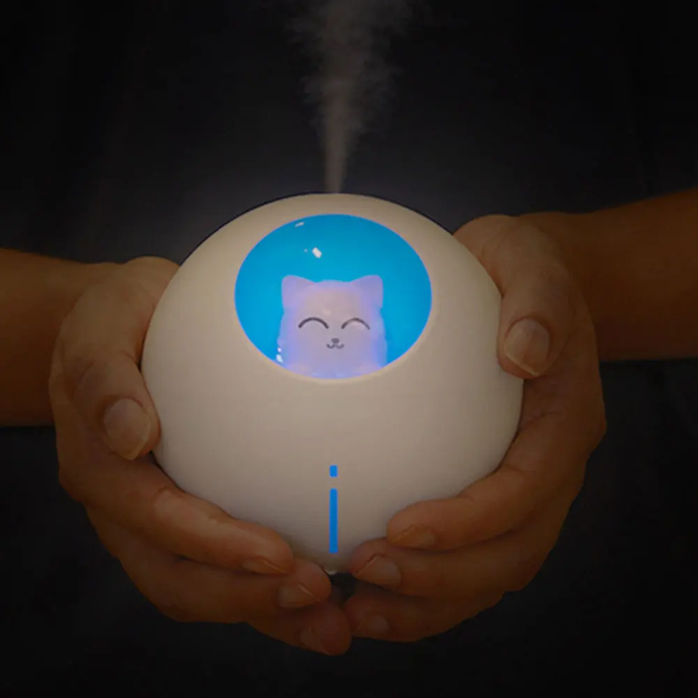 

LED Night Light Planet Cat Starry Cat Cute Pet Spray Humidifier Mini USB Office Home Desktop Mute Heavy Fog Air Moisturize