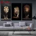 Алмазная вышивка современное животное лев леопард алмазная живопись полная квадратная Круглая Мозаика вышивка крестиком стена Art3pcs