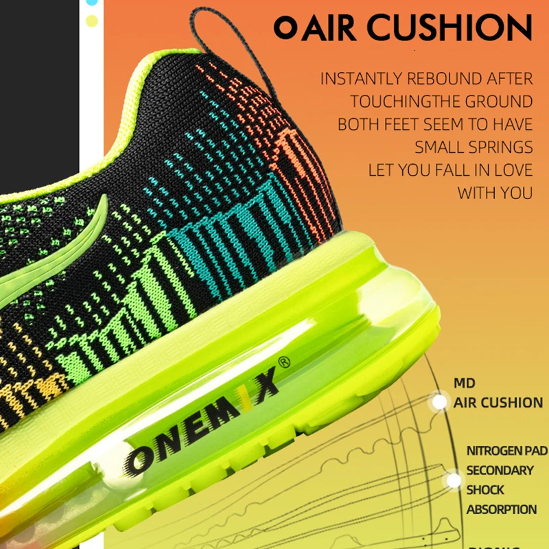 Мужские и женские спортивные кроссовки Onemix воздухопроницаемая спортивная обувь