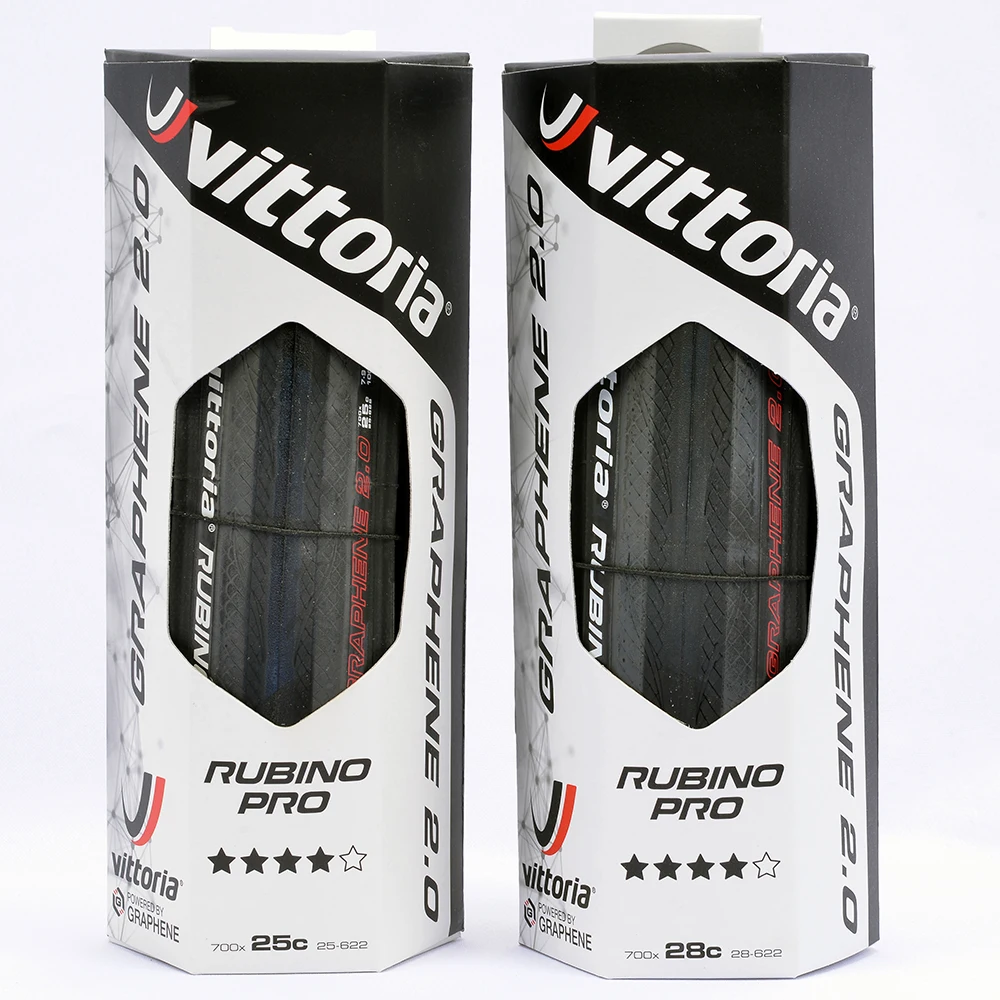 Vittoria-neumático de grafeno 2,0 RUBINO PRO, 700x25c, para bicicleta de carretera