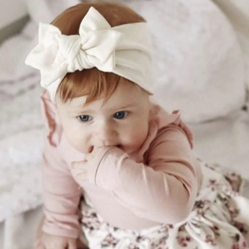 

Повязка на голову детская, с кроличьими ушками, мягкая эластичная, бант для волос для девочек, повязка на голову детские головные уборы