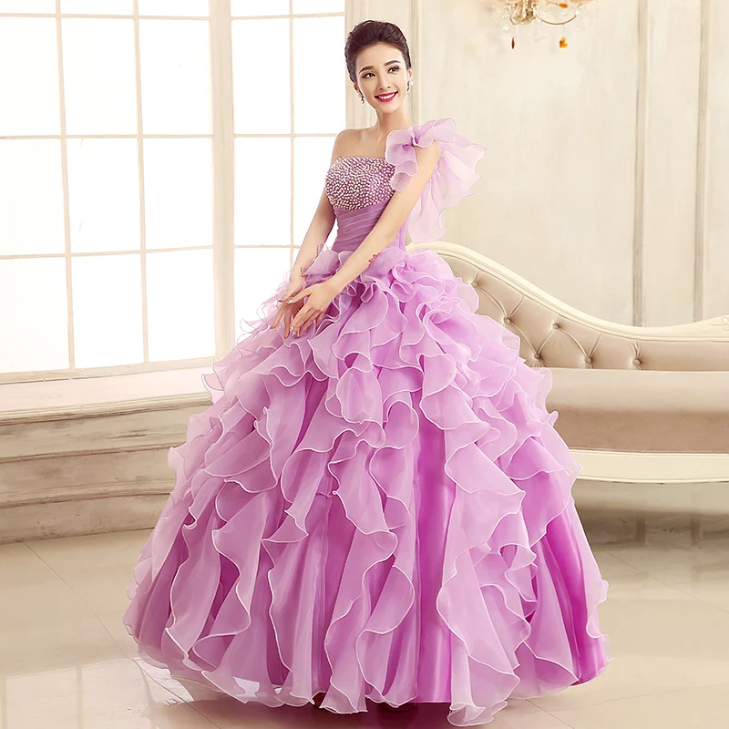 Шикарные блестящие платья Quinceanera на одно плечо модель 2019 года для отладки с