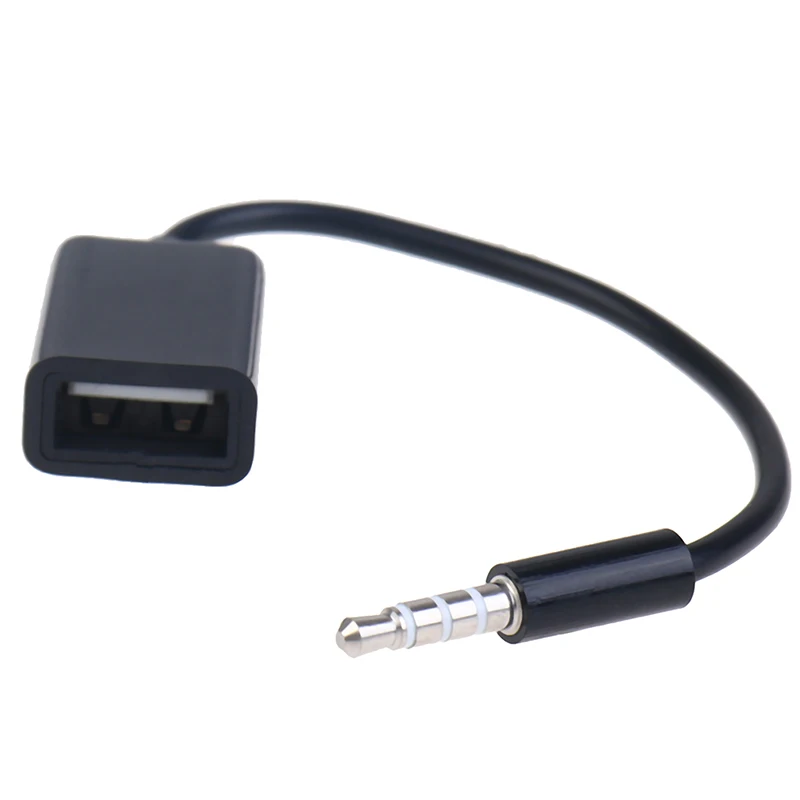 3 5 мм Автомобильный MP3 штекер AUX аудио разъем к USB 2 0 гнездовой конвертер Кабель