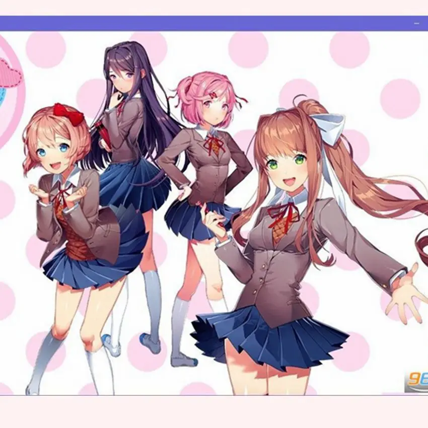 Anime Doki Literature Club Monika Cosplay Sayori Yuri Natsuki Costume School Uniform Girl Women Game Cos |