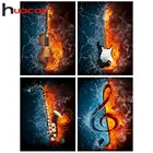 Huacan алмазная вышивка распродажа музыка картины на стену мозайка вышивка крестом пейзаж наклейка на стену