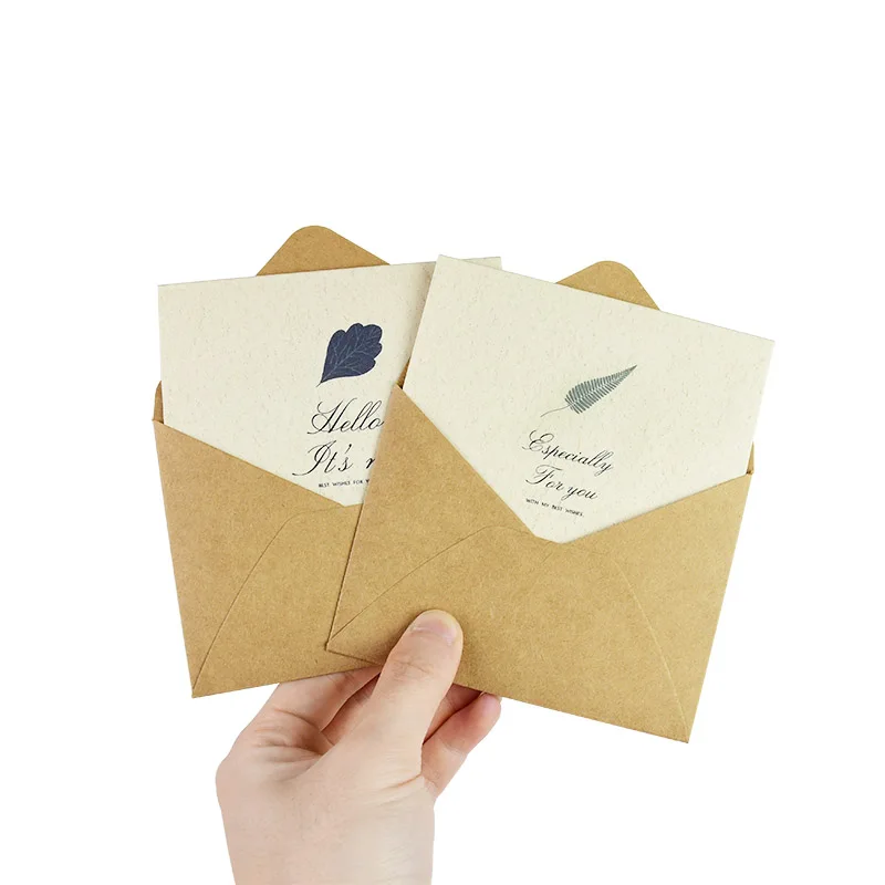 

5Pcs/set Vintage Kraft Envelope Message Card wedding Invitations Window Envelope Gift Letter Envelope